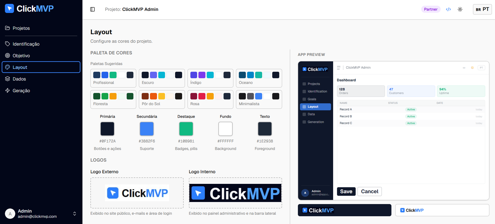Layout & Branding